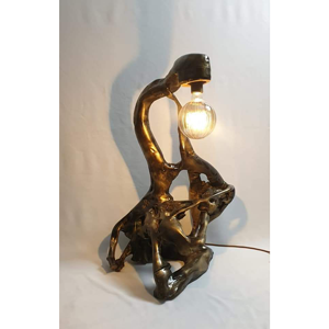 Gold Wooden Lamp